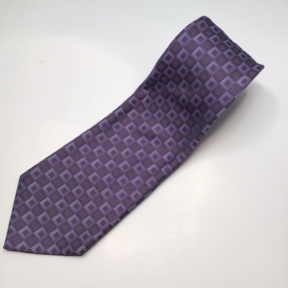 Crazy Horse Necktie Mens Purple Patterned Business Career Formal Event - Picture 1 of 3